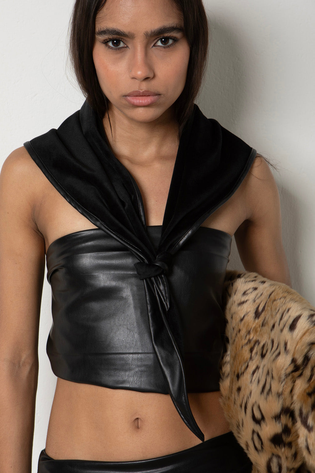 Leather Scarf Double Sided