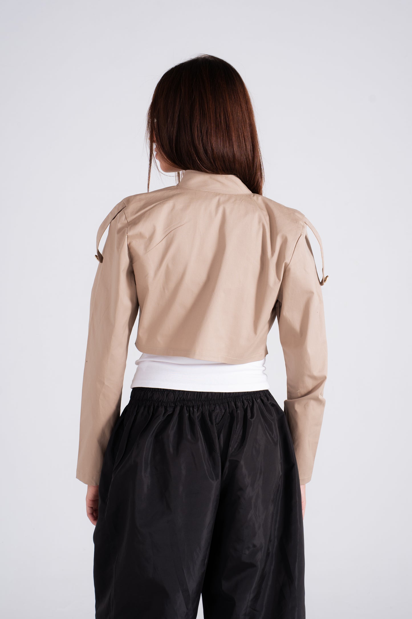 Cropped Jacket Beige