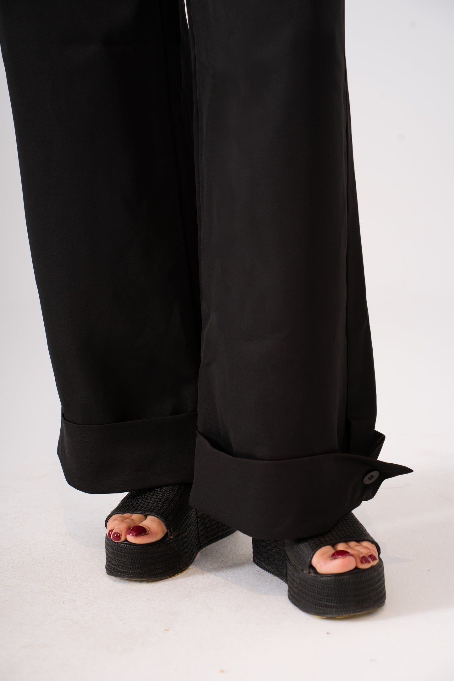 Pleated Pants Black