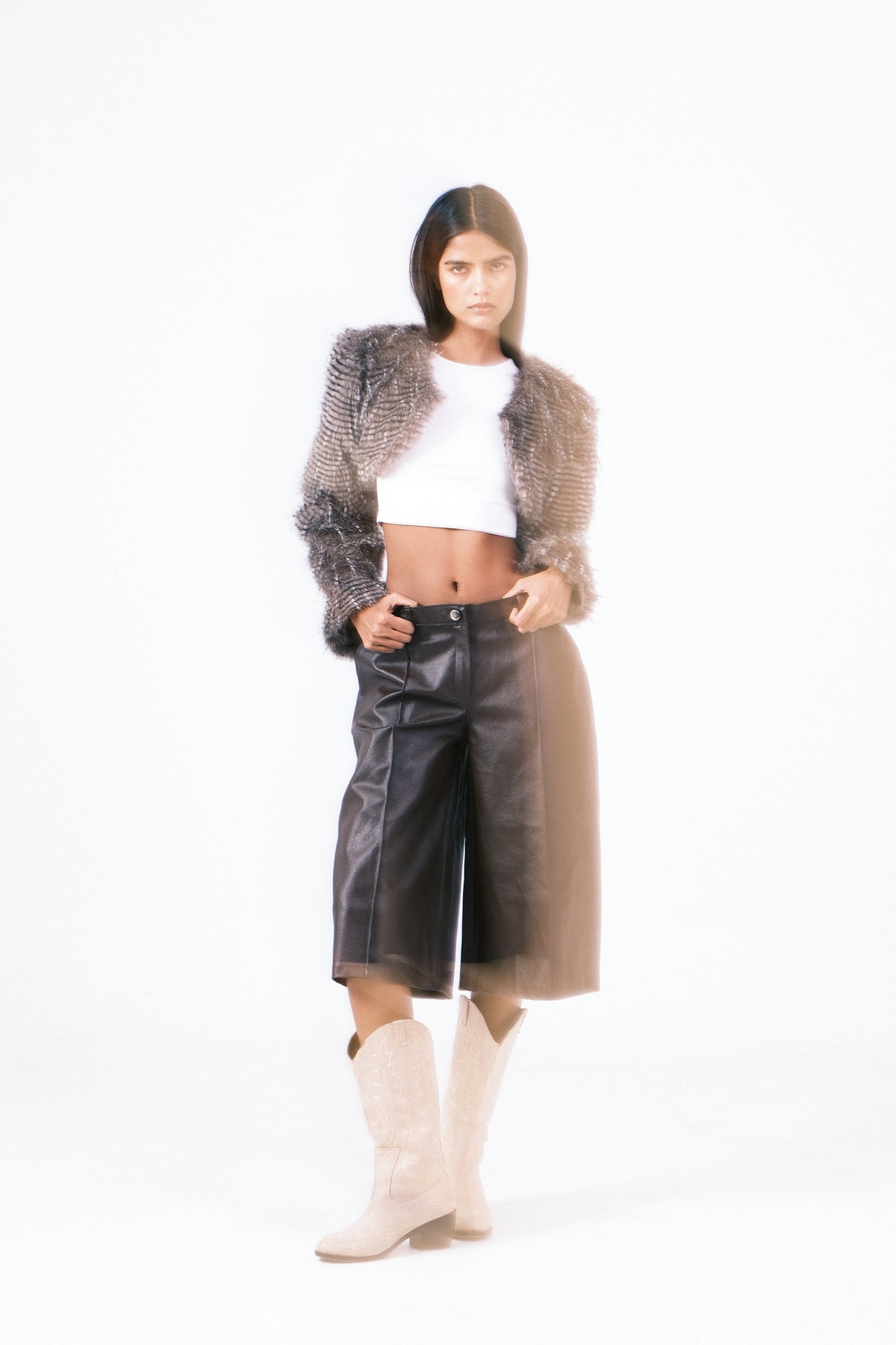 Limited Edition Dark Grey Fur Shrug