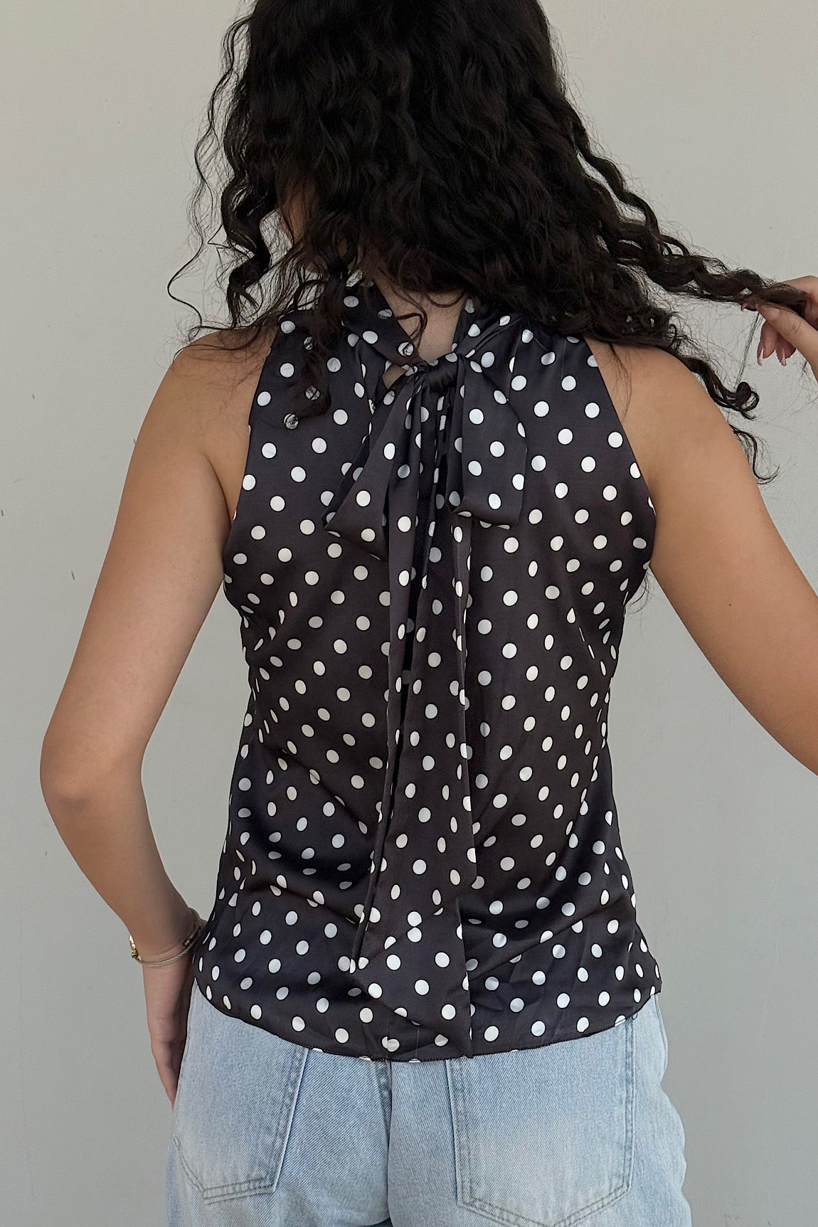 Halter Polka Dot with Bow-back