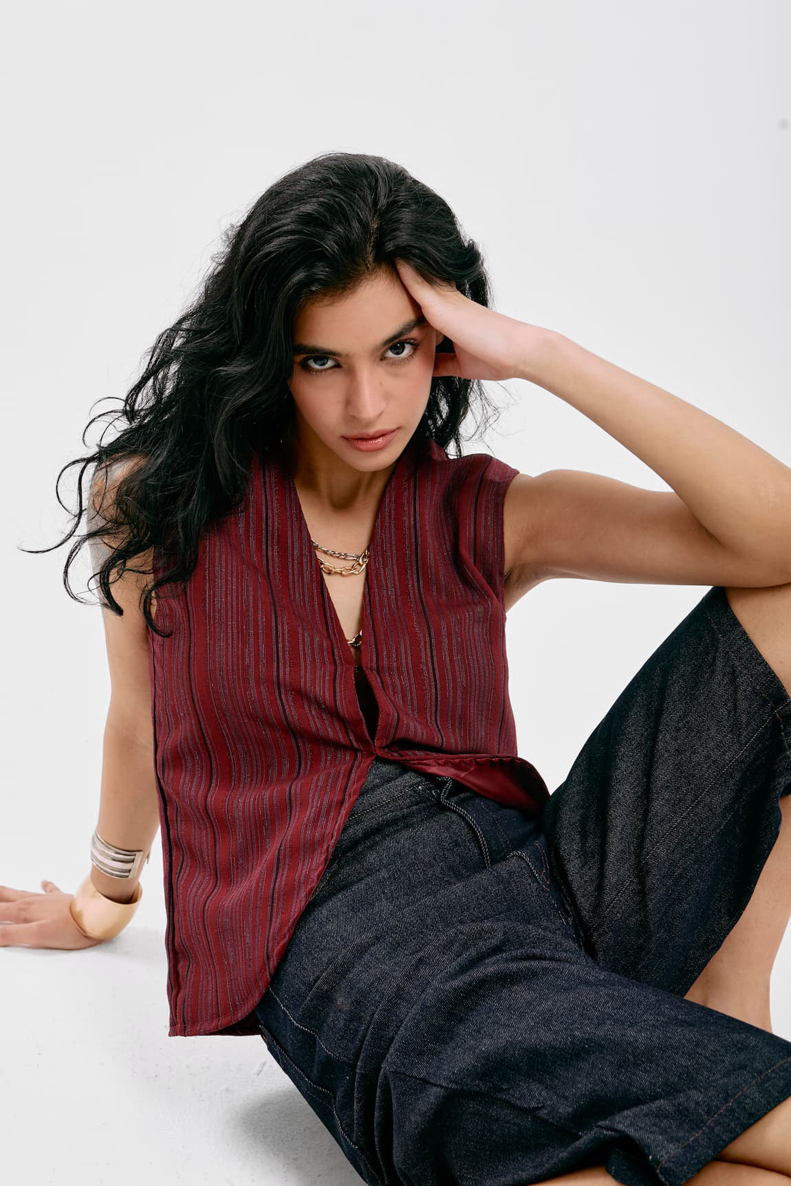 Artistic Striped Waistcoat