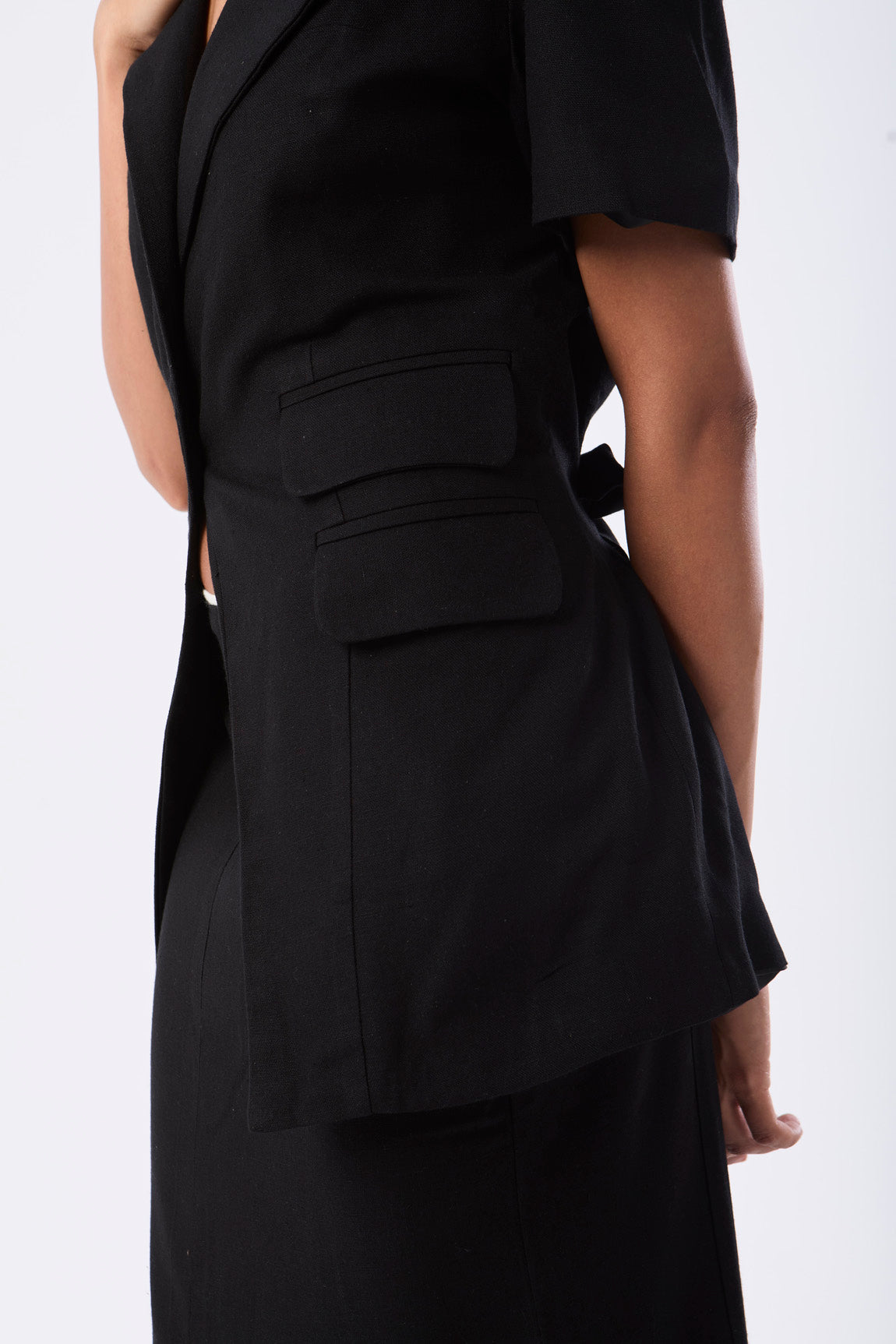 Slit Detail Skirt & Blazer Suit