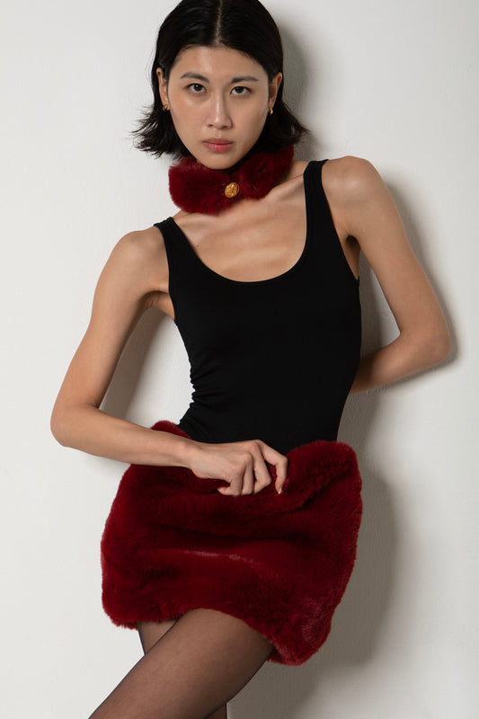 Fur Mini Skirt
