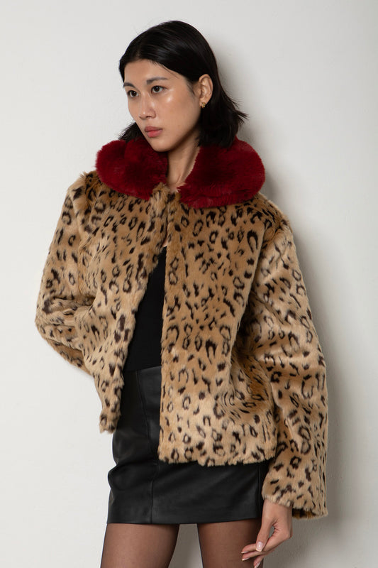 Leopard Faux Fur Jacket