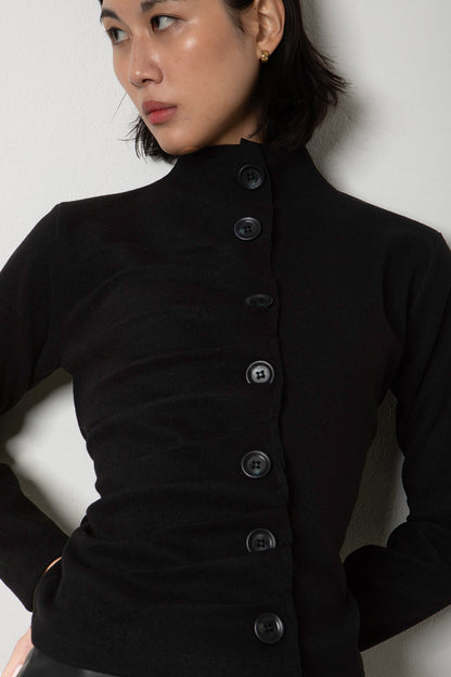 Buttoned Black Sweater