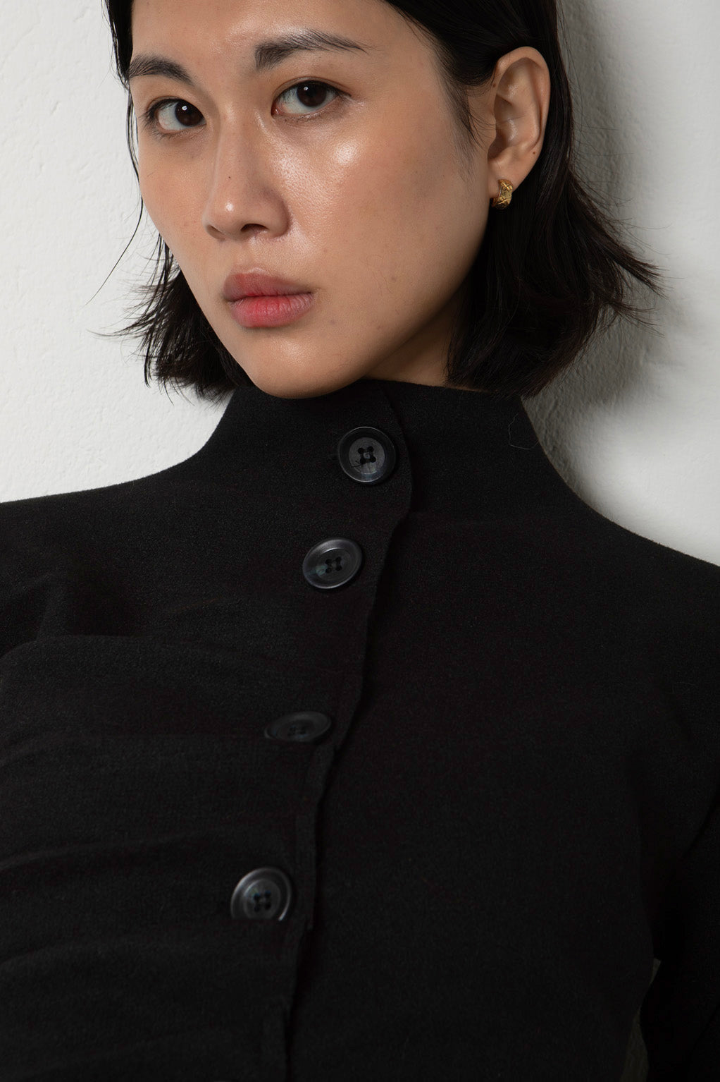 Buttoned Black Sweater