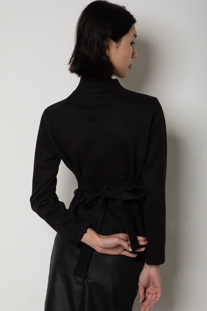 Buttoned Black Sweater
