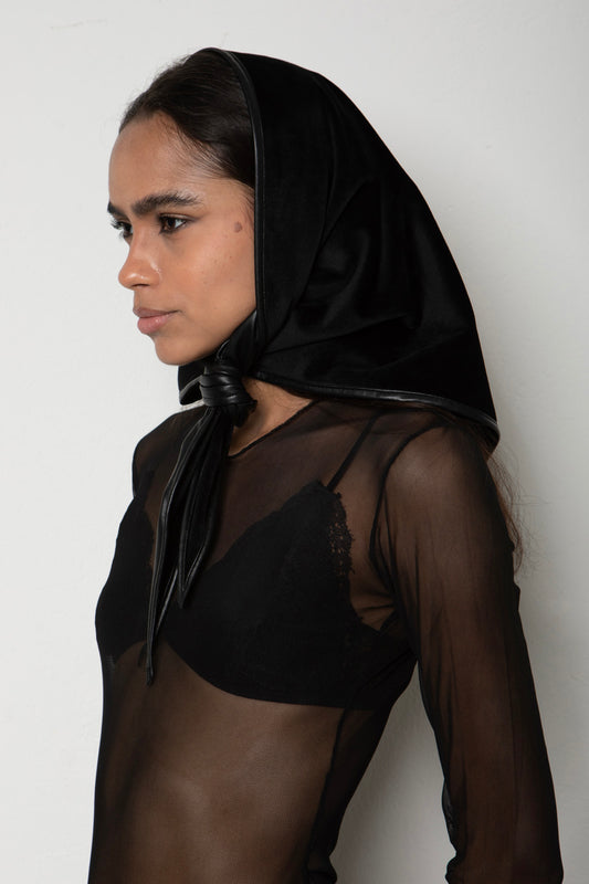 Leather Scarf Double Sided