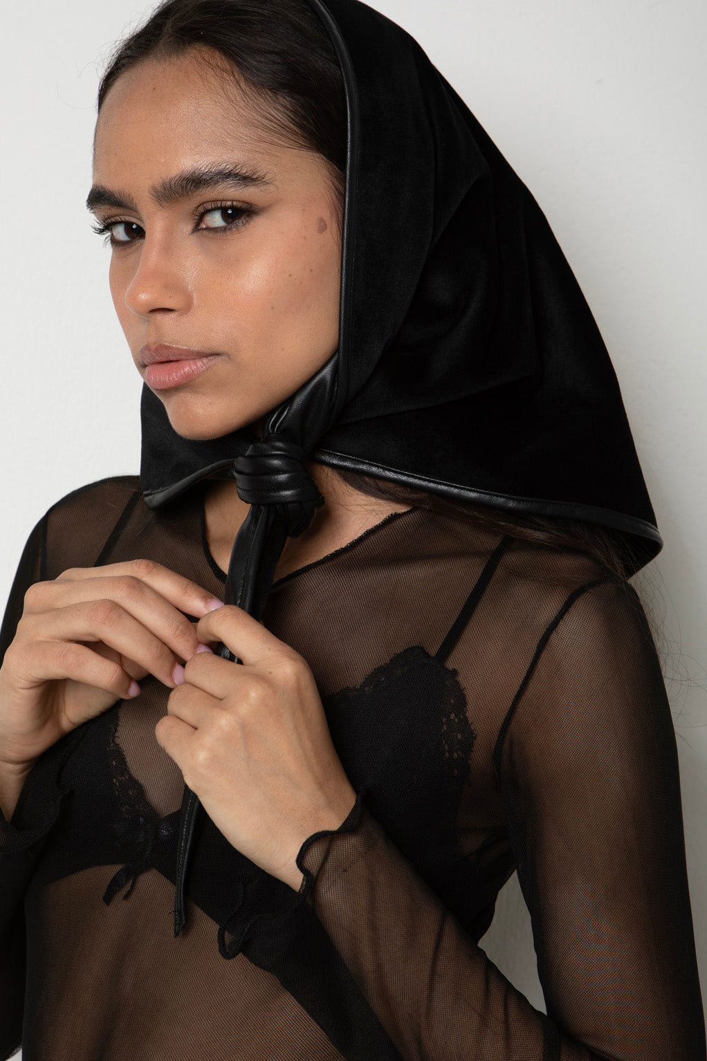 Leather Scarf Double Sided