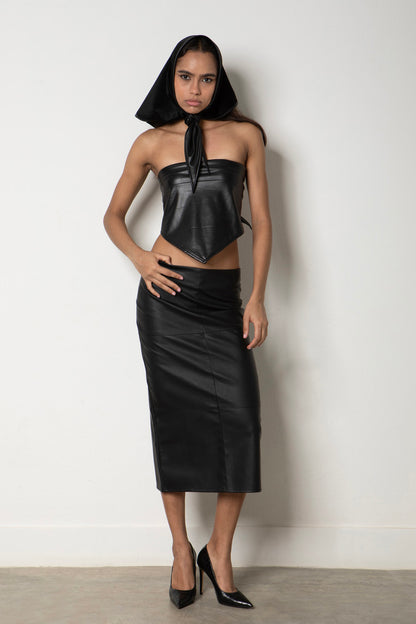 Leather Scarf Double Sided