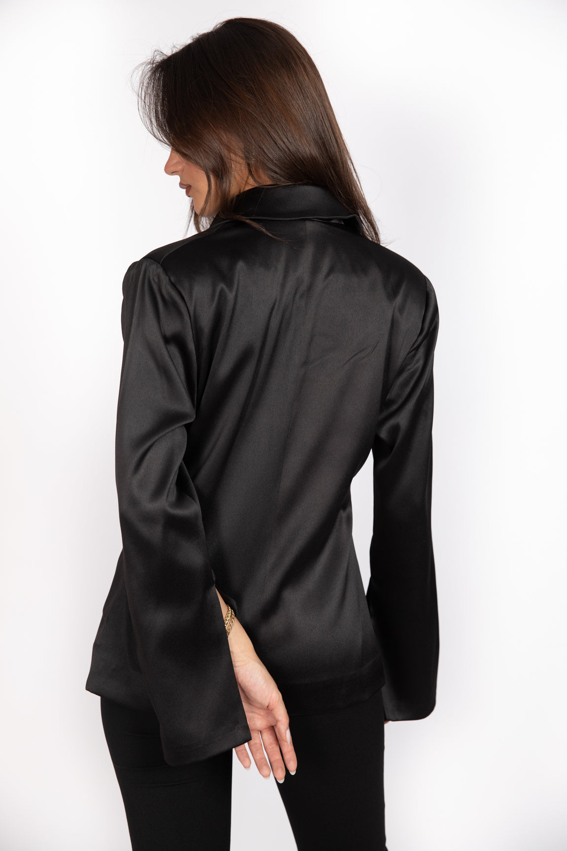 Satin Blazer Black