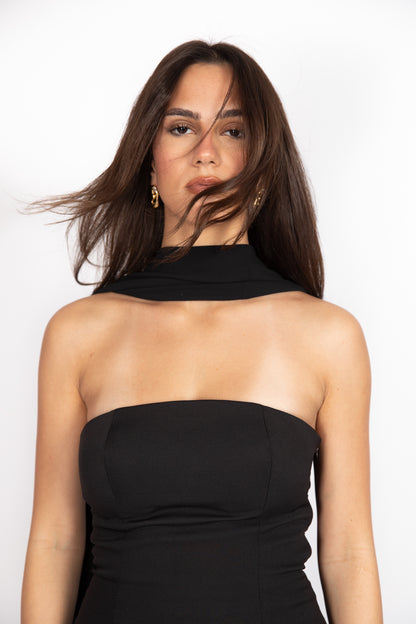 Combined chiffon Gown