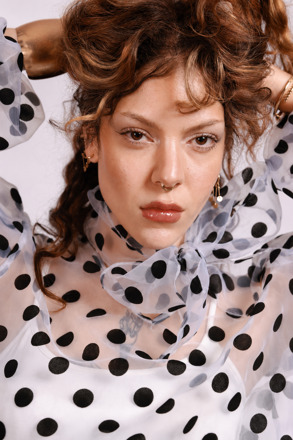 Dramatic Polka Dots Blouse