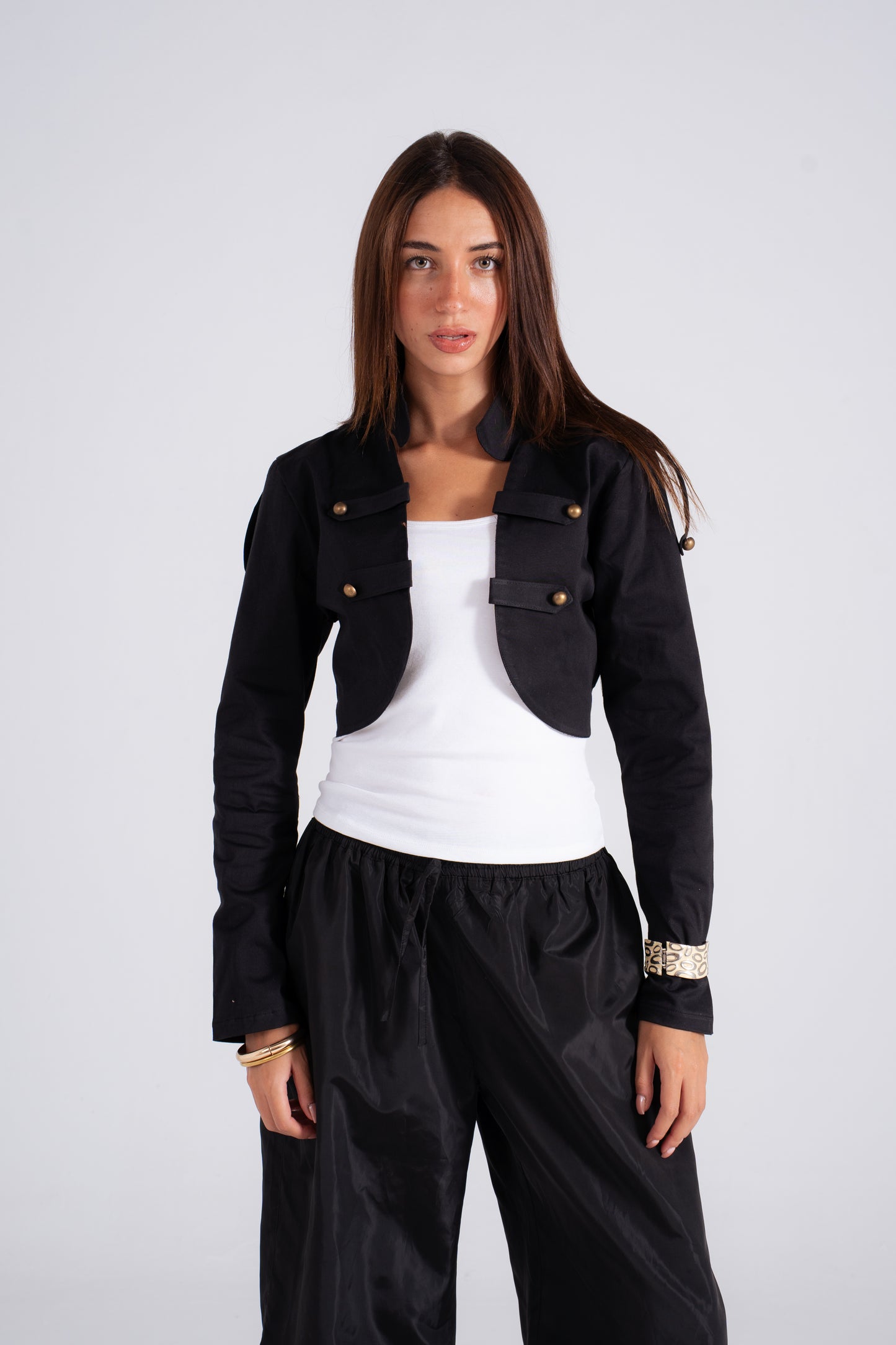 Cropped Jacket Black