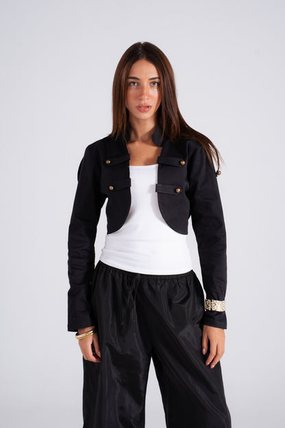 Cropped Jacket Black