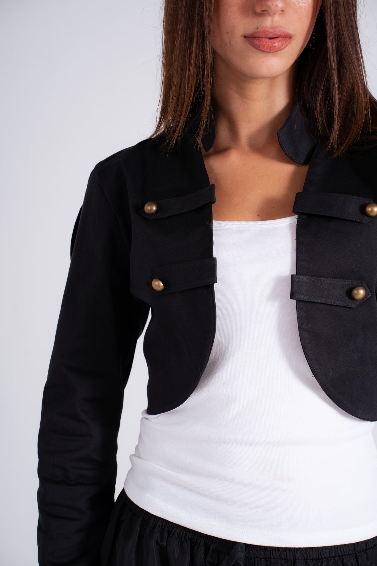 Cropped Jacket Black