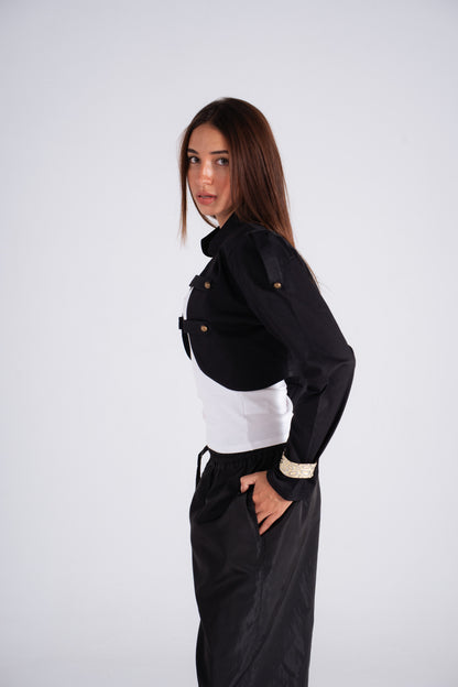 Cropped Jacket Black