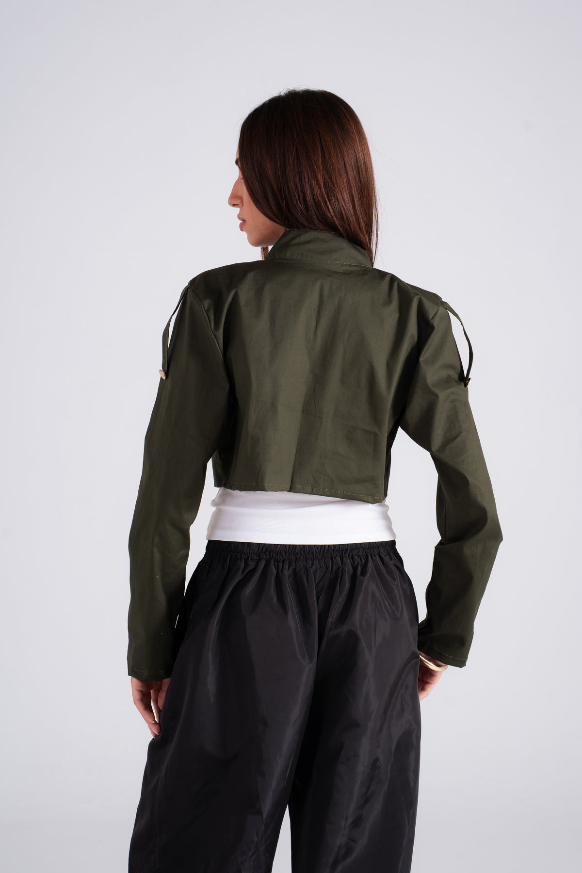 Cropped Jacket Olive