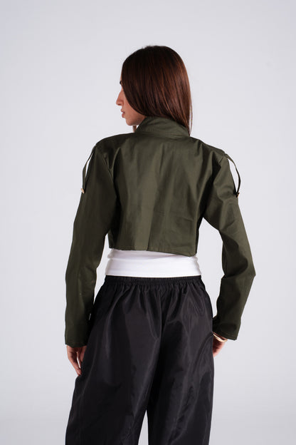 Cropped Jacket Olive