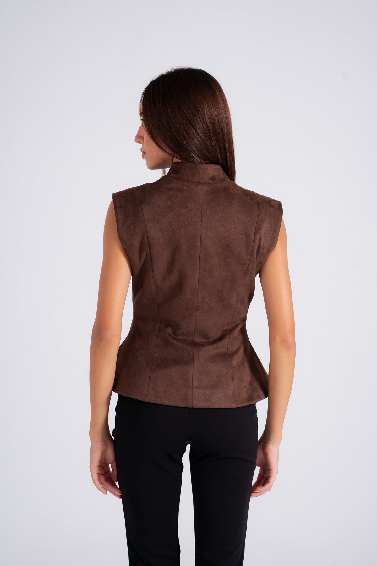 Suede Structured Waistcoat