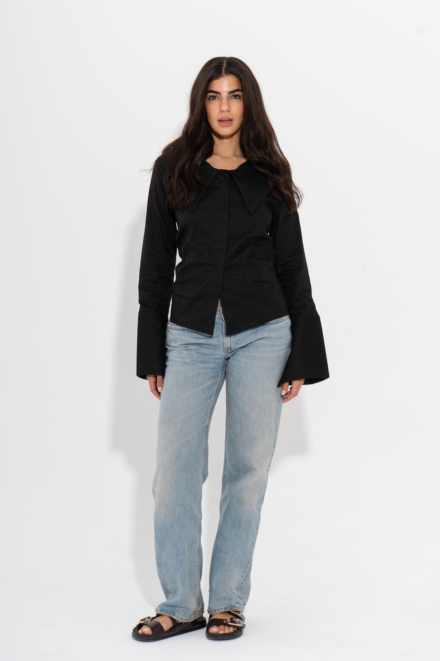 Button Down Black Shirt