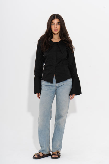 Button Down Black Shirt