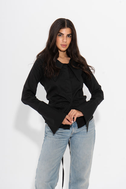 Button Down Black Shirt