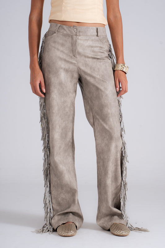 Leather Pants with Fringes