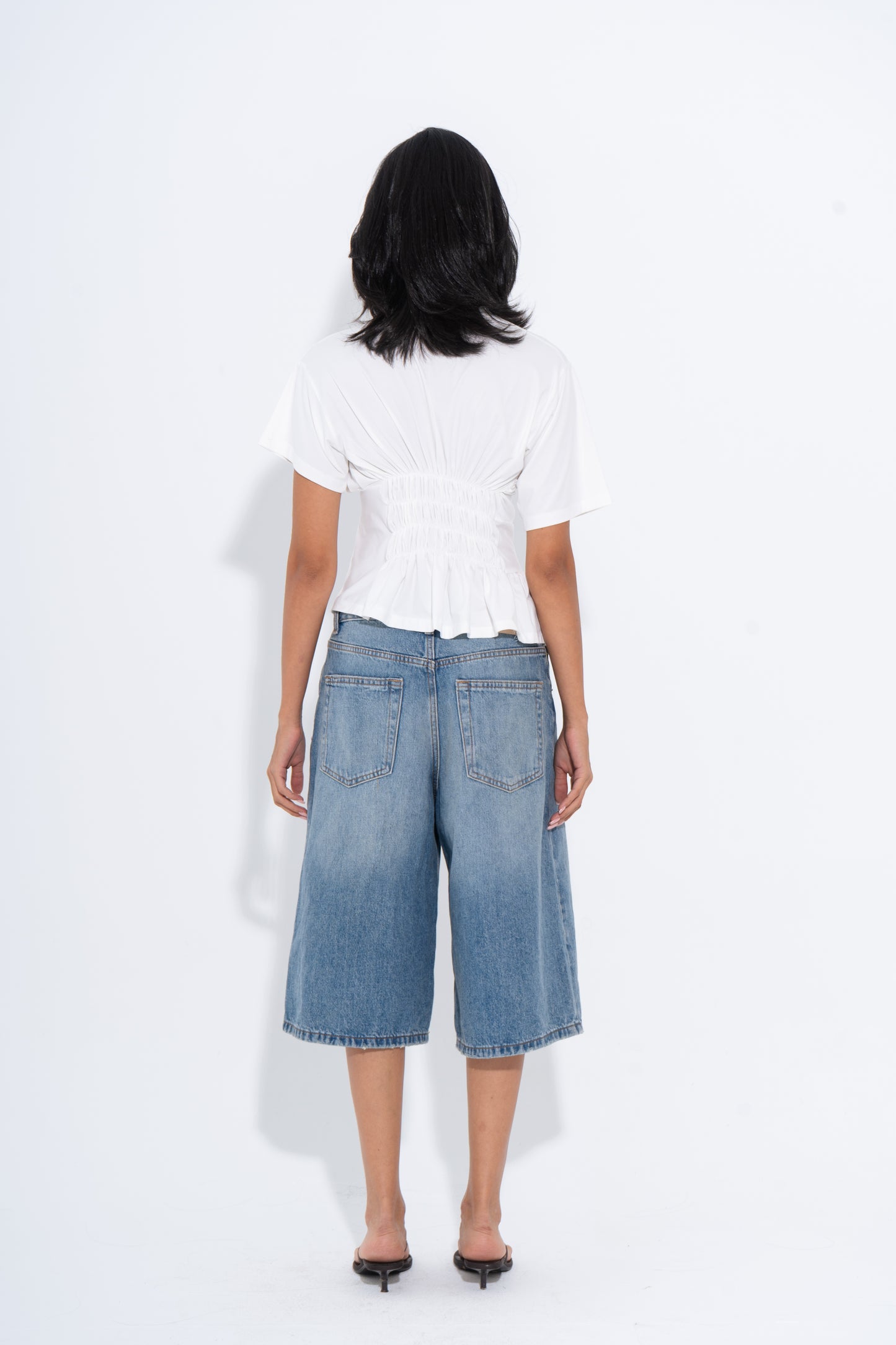 Draped White Tee