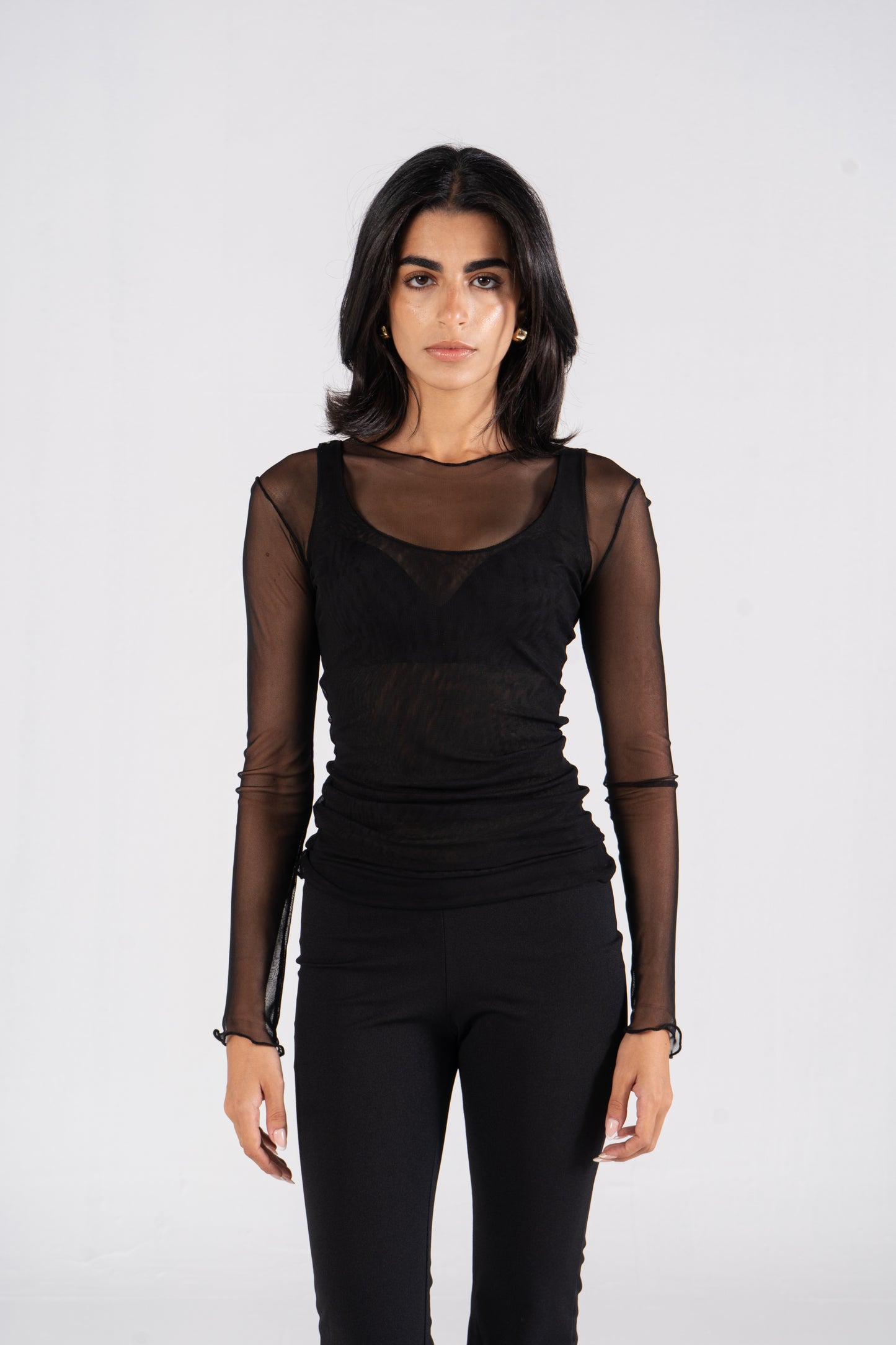 Layered Sheer Mesh Black Duo