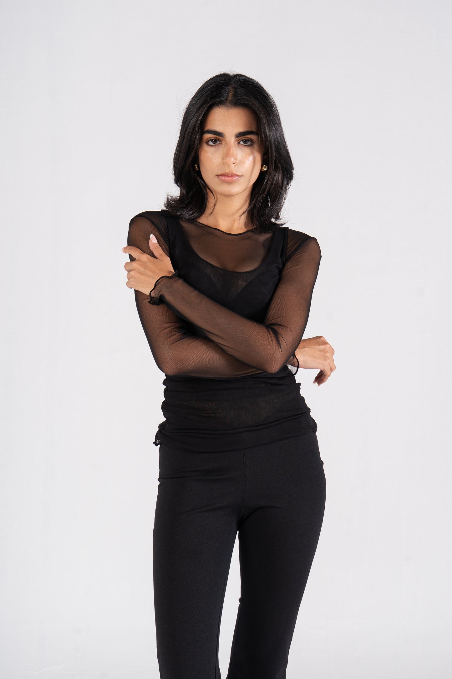 Layered Sheer Mesh Black Duo