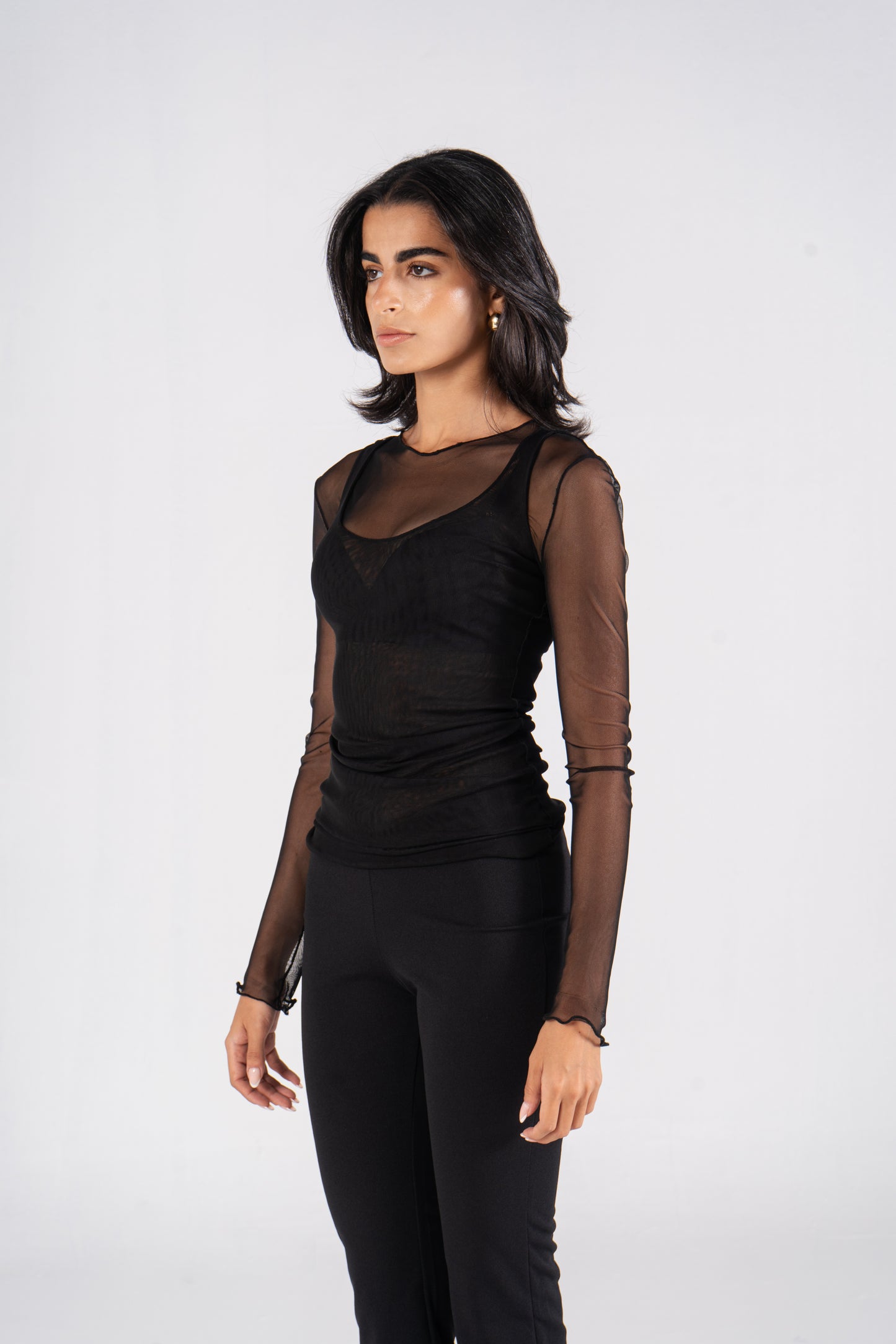 Layered Sheer Mesh Black Duo