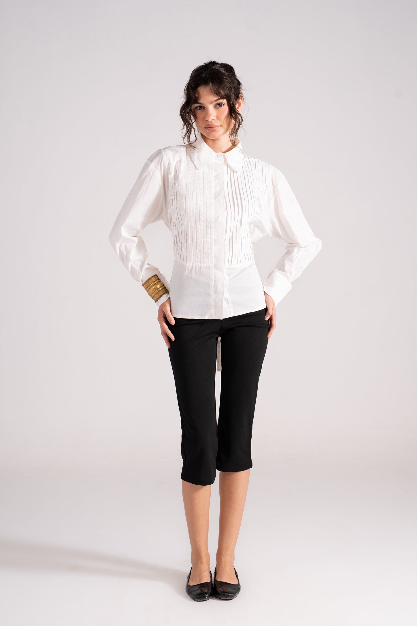 Pleated Shirt Long Sleeve