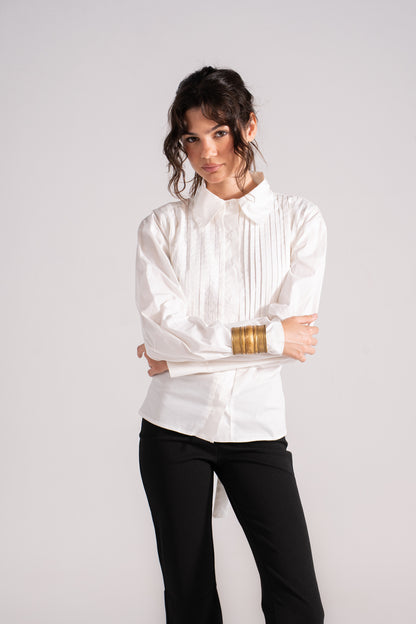 Pleated Shirt Long Sleeve