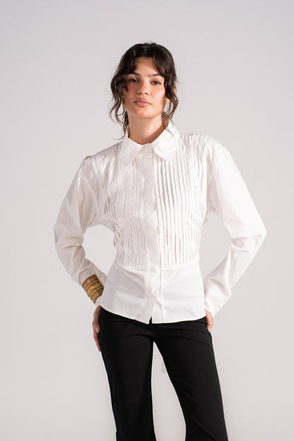 Pleated Shirt Long Sleeve