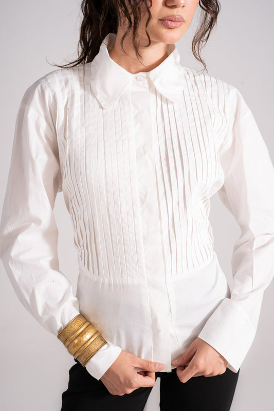 Pleated Shirt Long Sleeve
