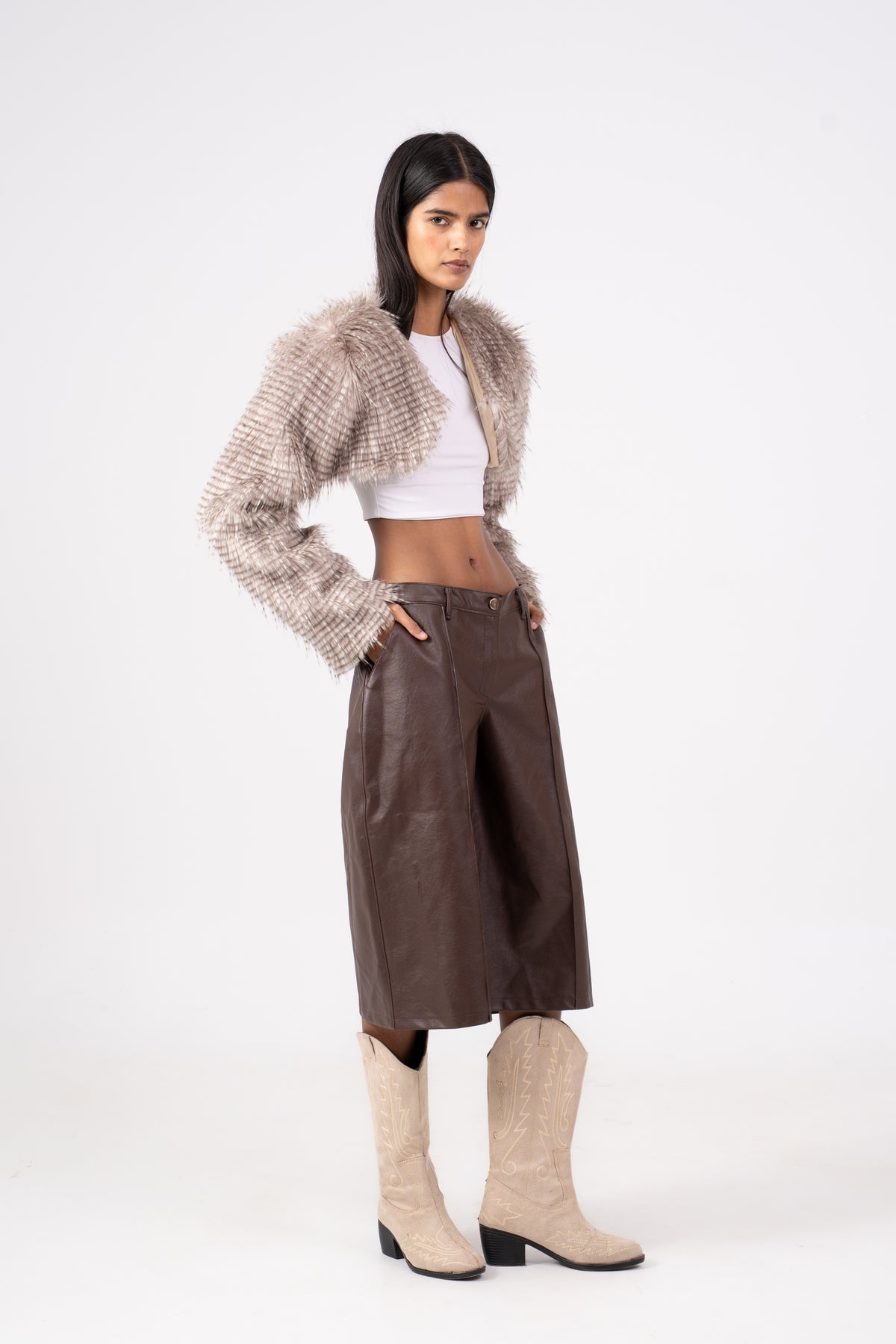 Fur Shrug Beige
