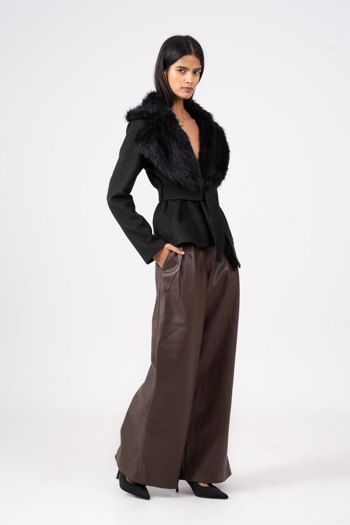 Fur Big Collar Jacket
