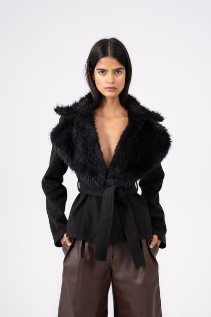 Fur Big Collar Jacket