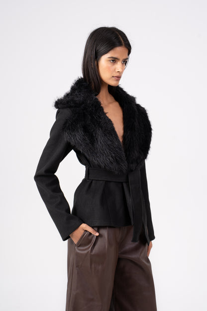 Fur Big Collar Jacket
