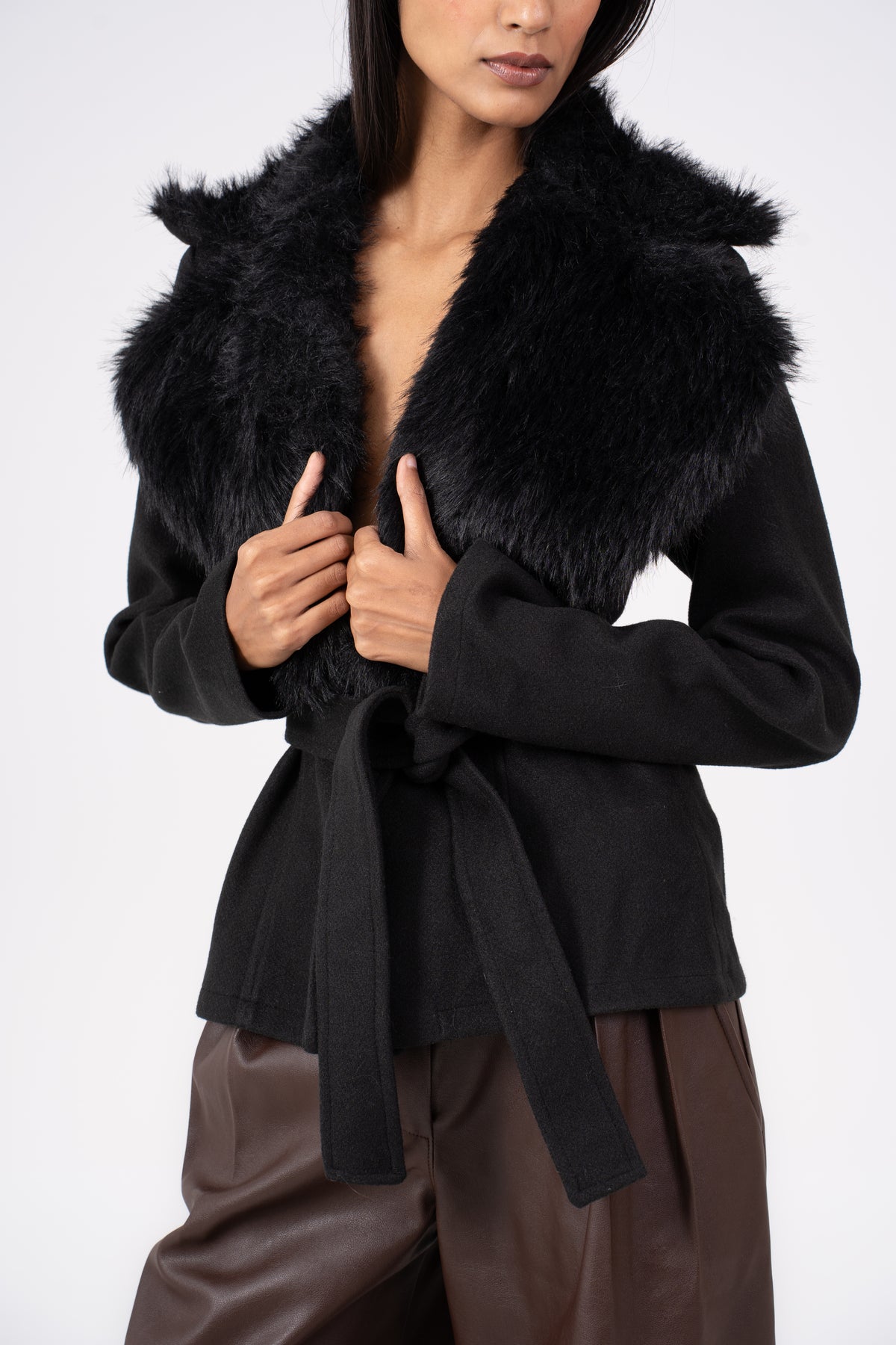 Fur Big Collar Jacket