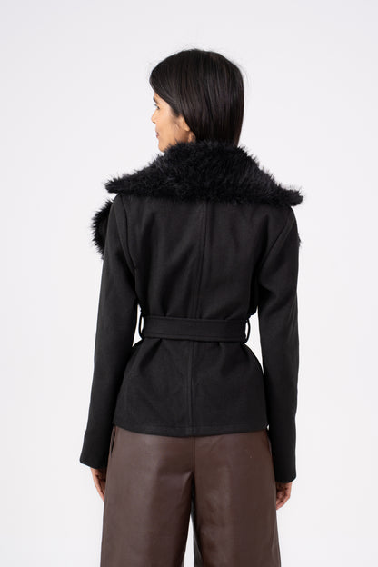 Fur Big Collar Jacket