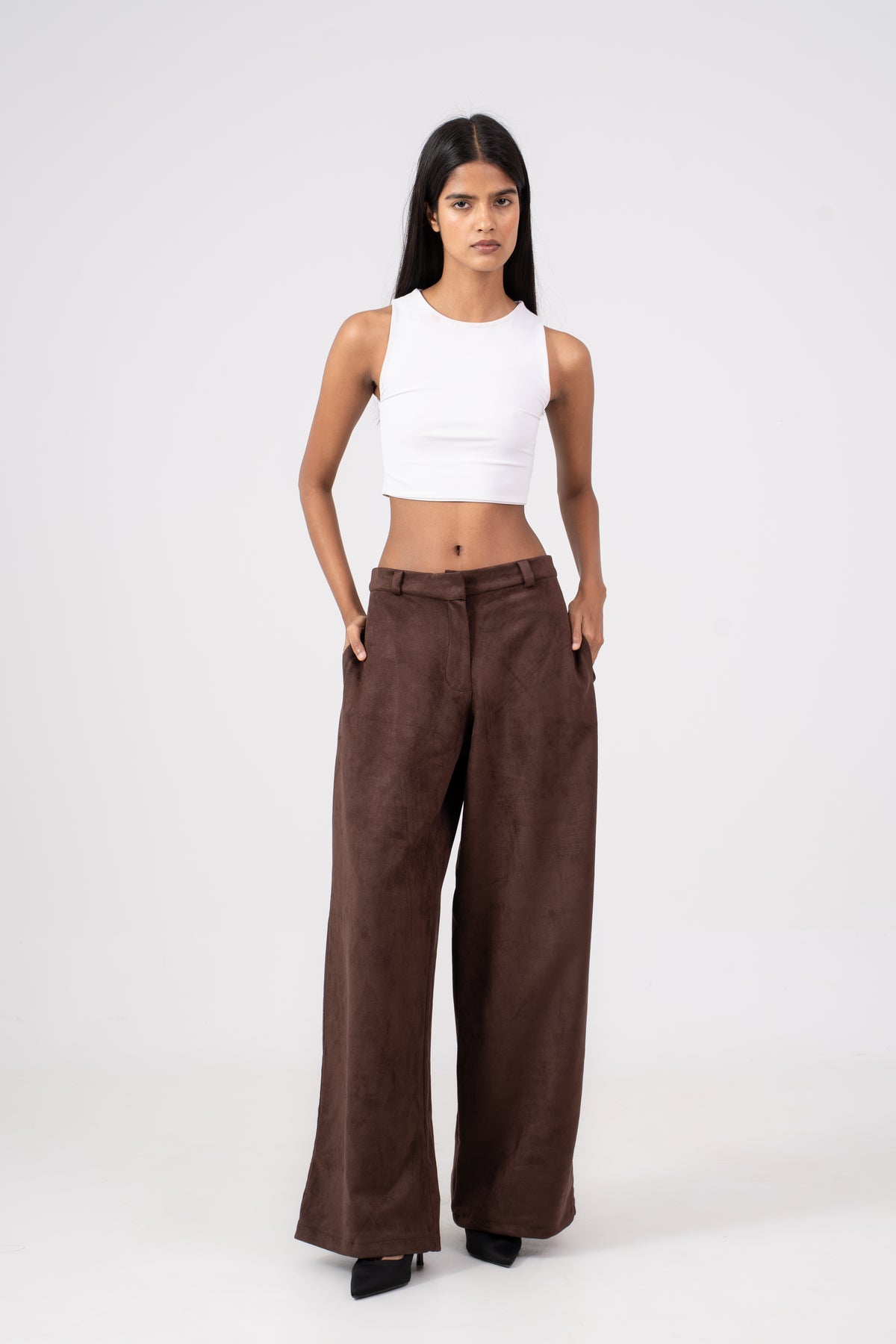 Suede Pants Brown