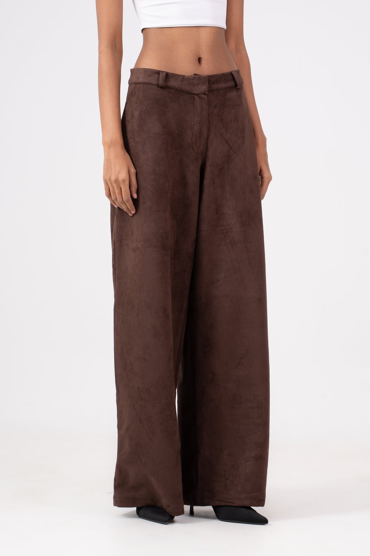Suede Pants Brown