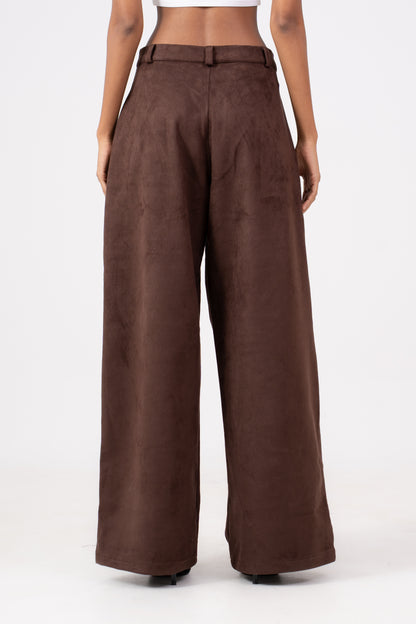 Suede Pants Brown