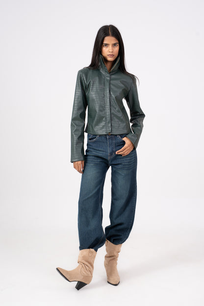 Crocodile Leather Jacket