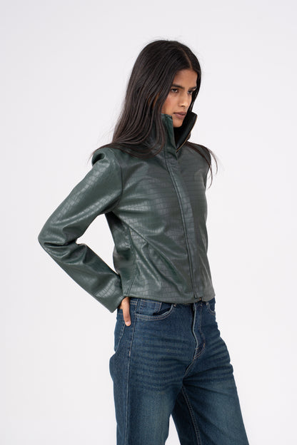Crocodile Leather Jacket