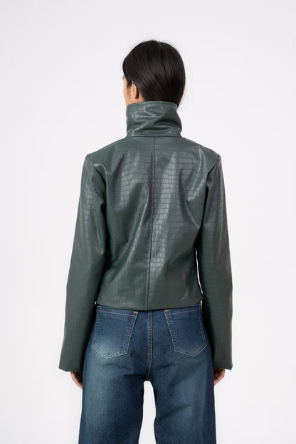 Crocodile Leather Jacket