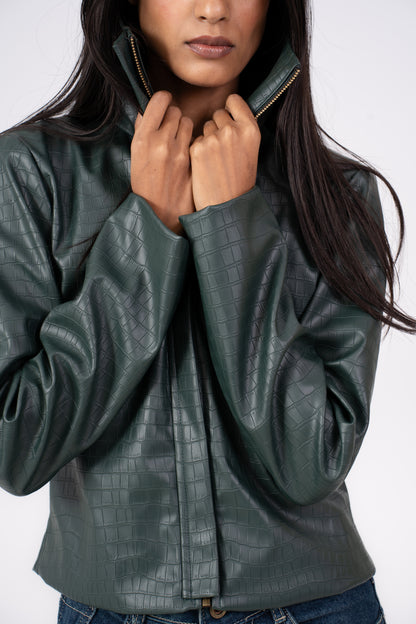 Crocodile Leather Jacket